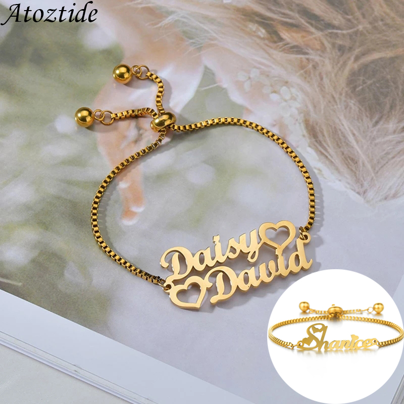 Bracelet Link Remover - Atoztide Custom 1-2 Names Bracelet Stainless