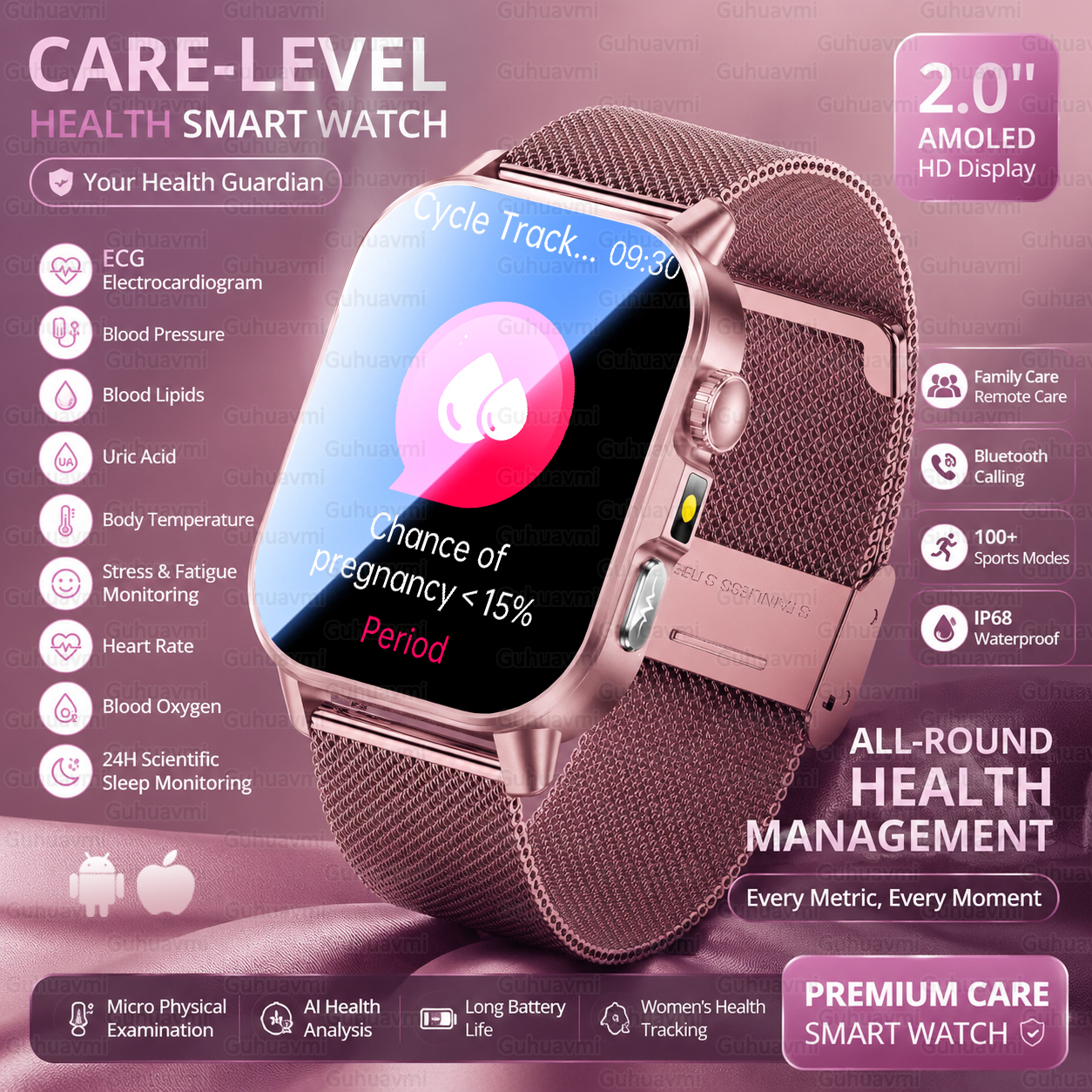 Smartwatch Premium Watches For Women - Women Premium Health Smart Watch AMOLED