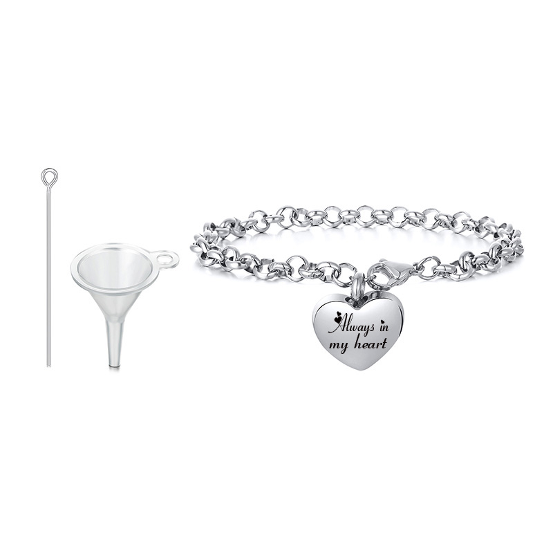 Bracelet Link Remover - Custom Engrave Heart Bracelet Cremation for