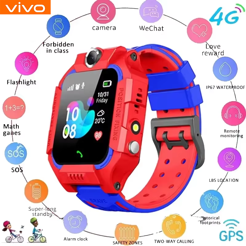 VIVO 2026 Kids 4G Smart Watch  - огляд і ціна Smartwatch Watches For Kid Boy With Gps