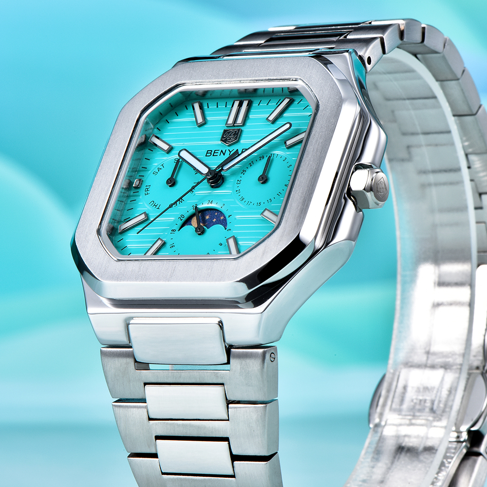 BENYAR Men's Square Quartz Wat - огляд і ціна Chronograph Sport Watch
