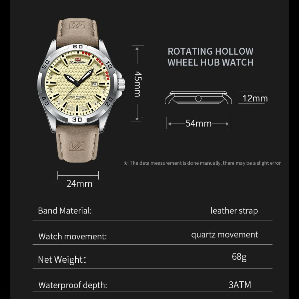 VAVAVOOM 2581 Large Dial Conce - огляд і ціна Smartwatch Premium Watches For Men