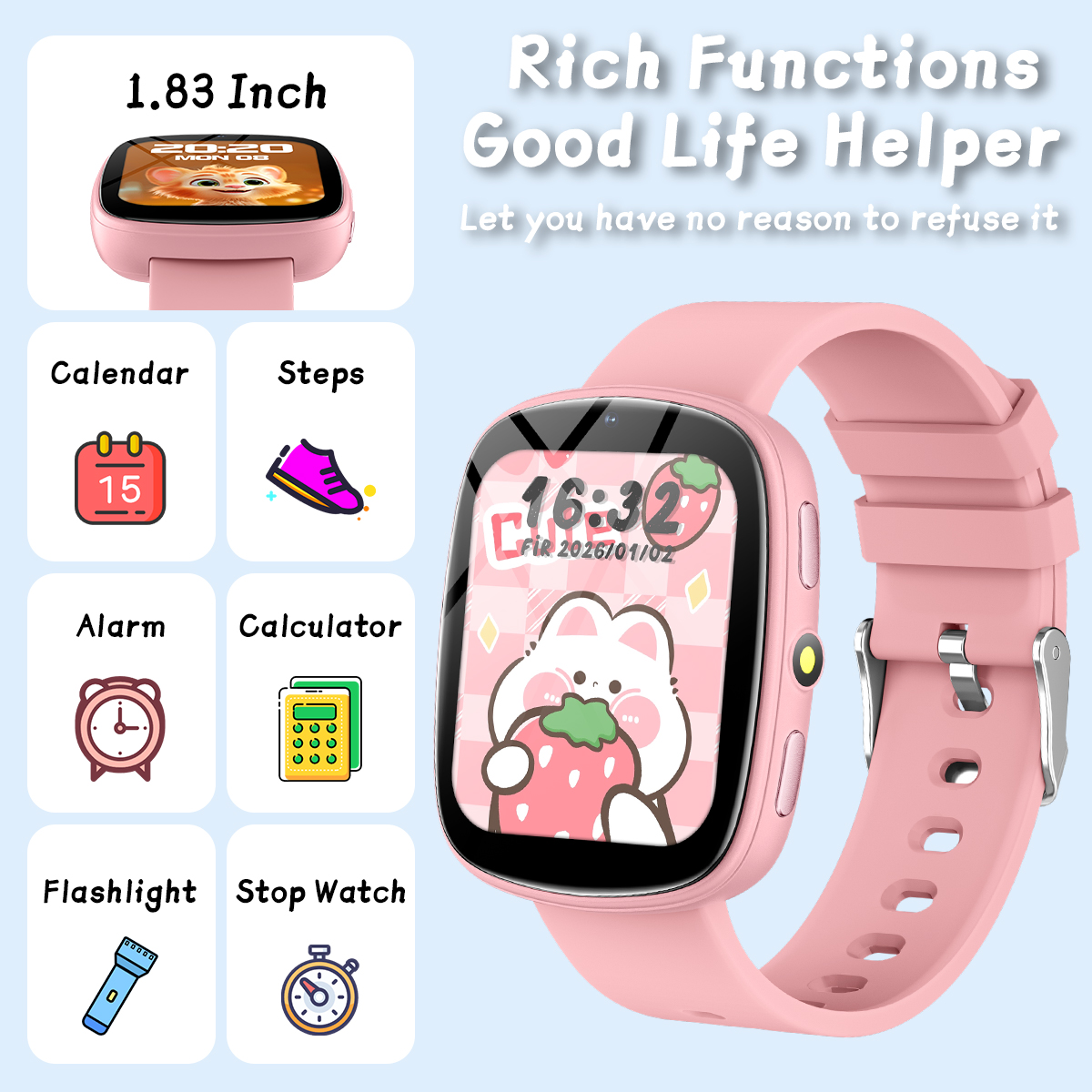 NEW Smart Watch for Children T - огляд і ціна Smartwatch Watches Gift For Girls