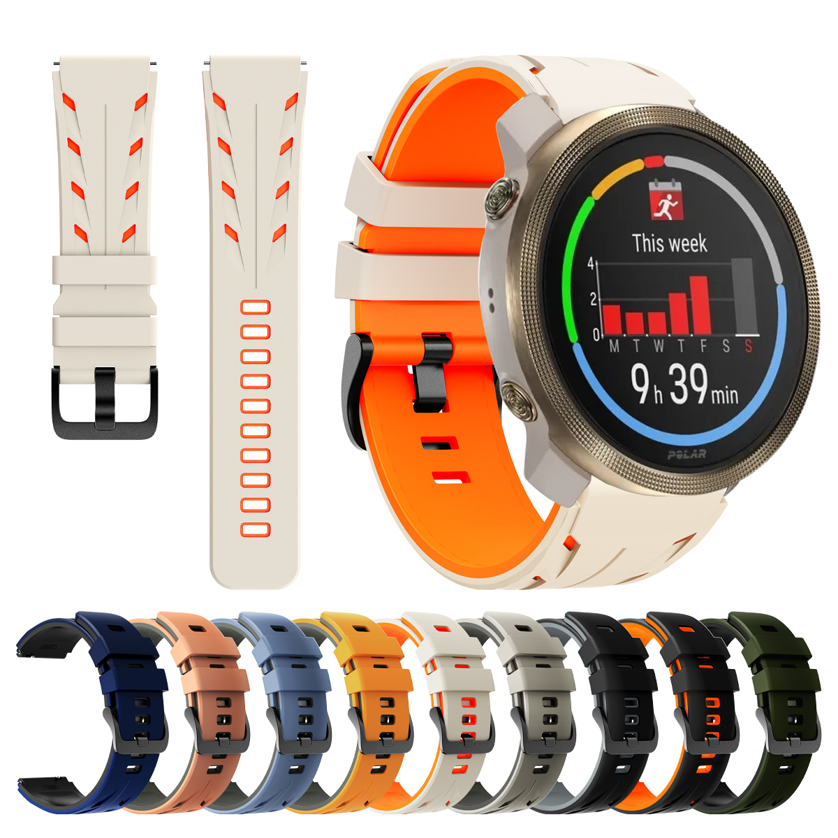 22mm Silicone Strap For POLAR  - огляд і ціна Titan Watches Smartwatch