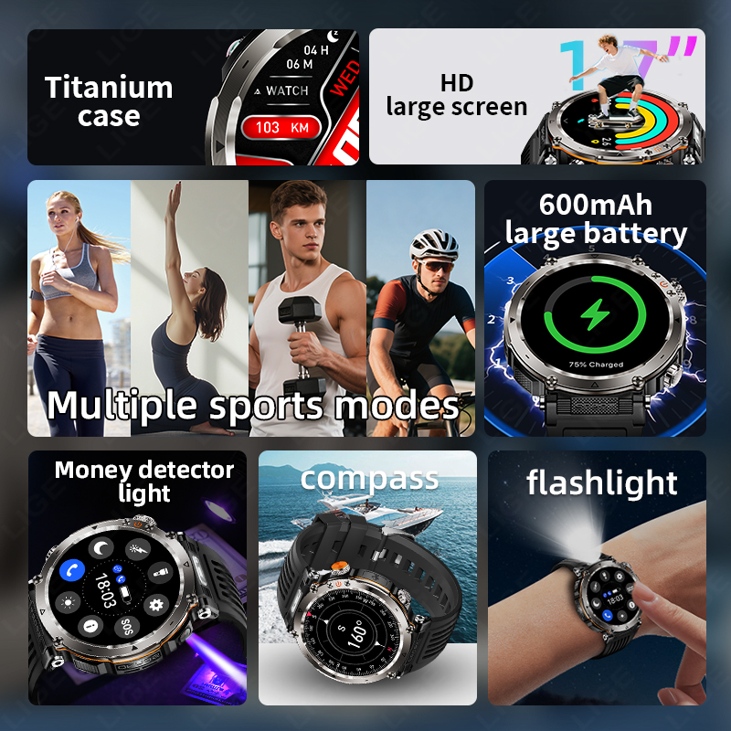 New Military Outdoor Smartwatc - огляд і ціна Watch Smart Smartwatch