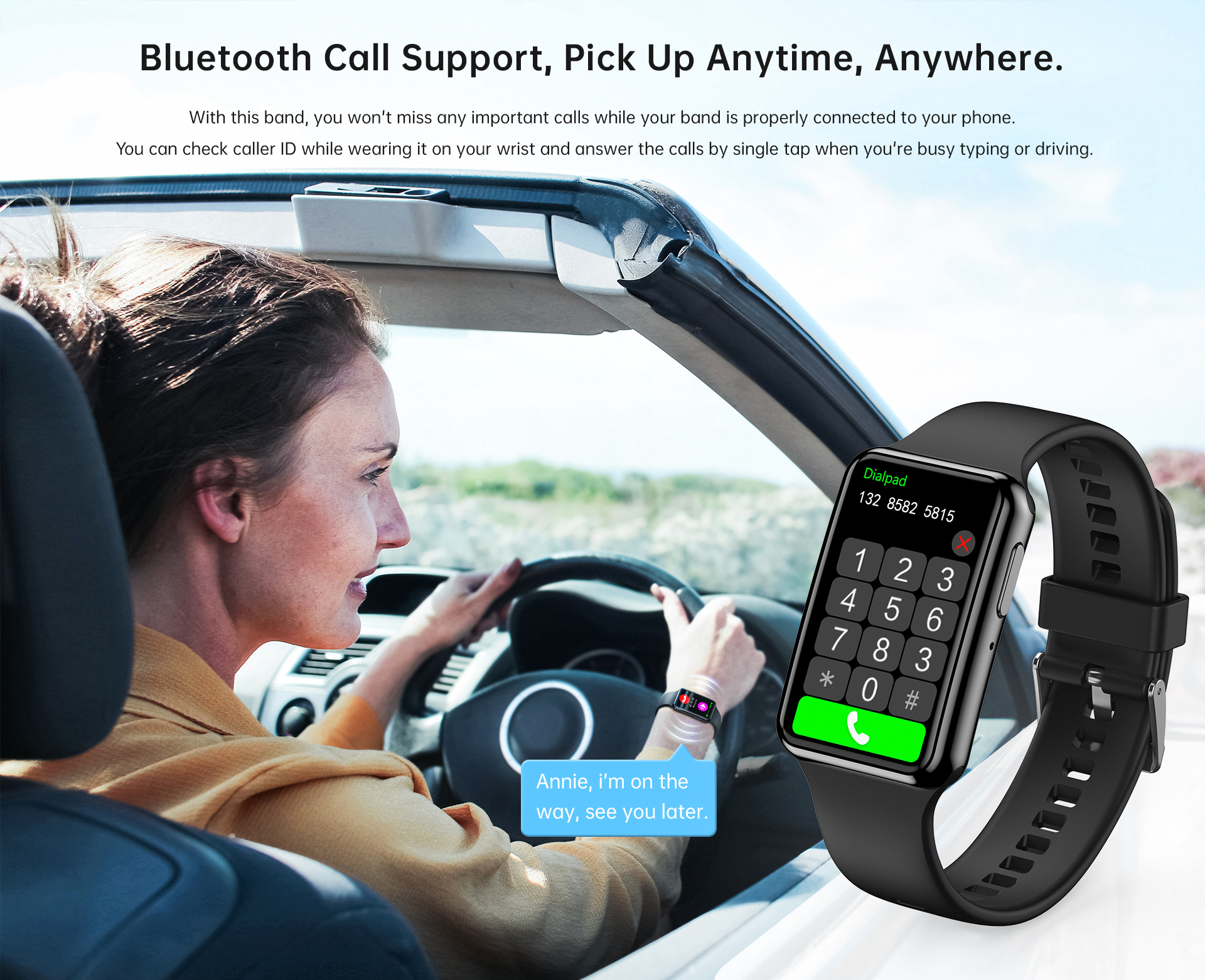 1.47 Inch BT Call Smart Band H - огляд і ціна Watch Smart Smartwatch