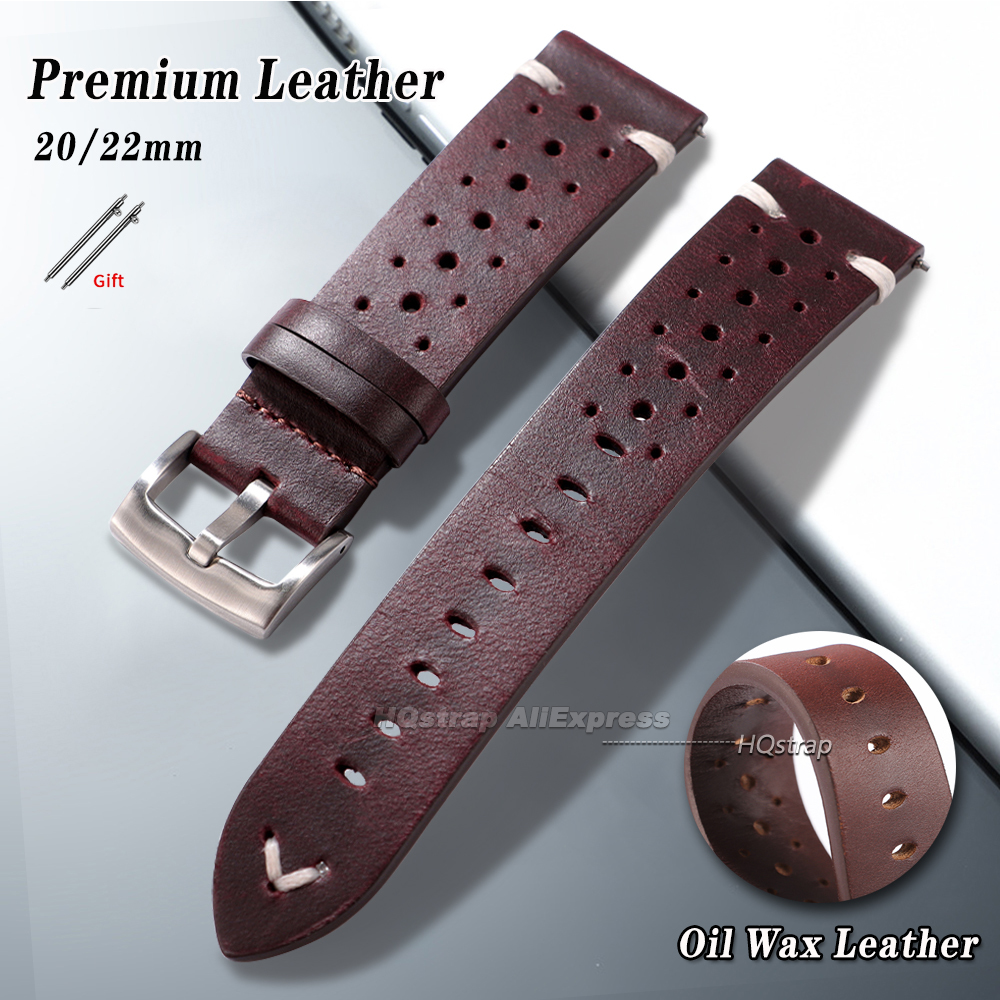 Oil Wax Cowhide Watch Strap 20 - огляд і ціна Smartwatch Premium Watches For Women