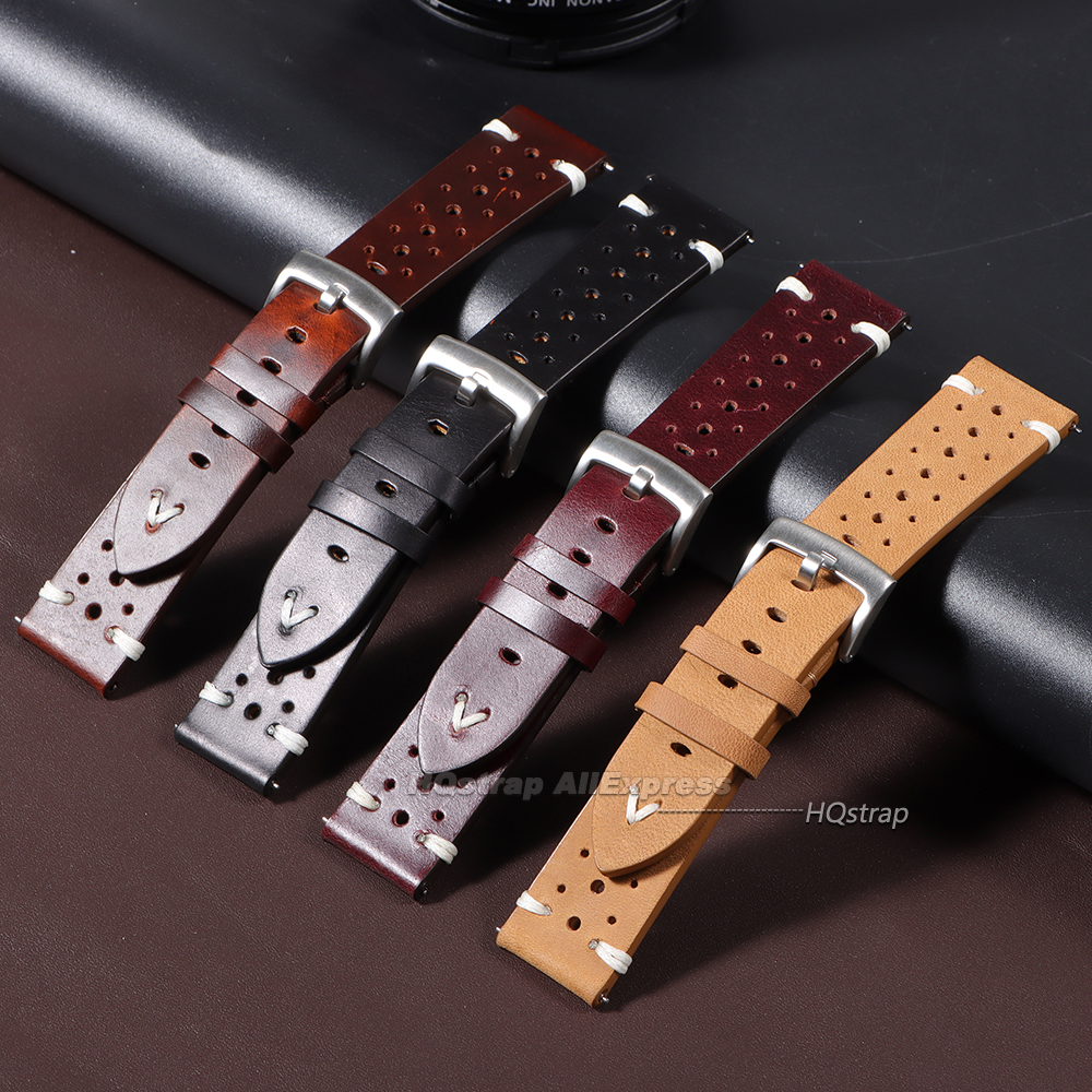 Oil Wax Cowhide Watch Strap 20 - огляд і ціна Smartwatch Premium Watches For Women